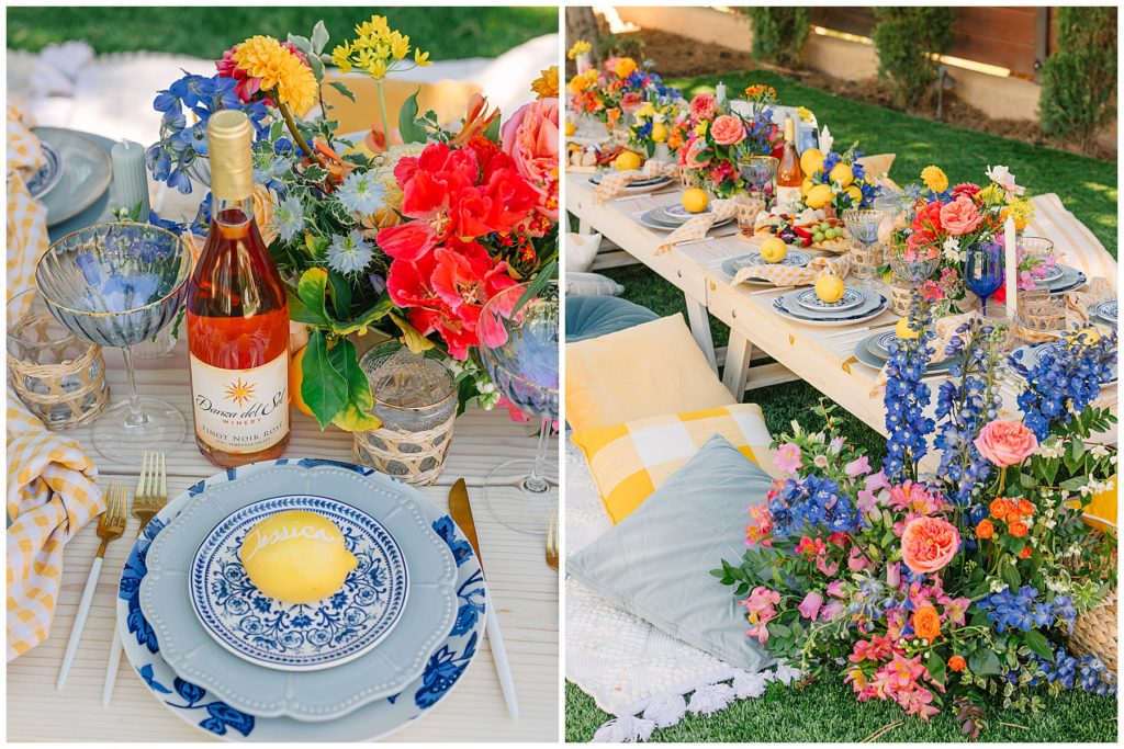 luxury birthday picnic at Danza del Sol winery